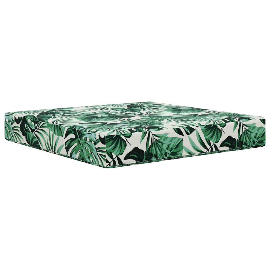Sofakissen für draußen Blattmuster 60 x 60 x 8 cm Polyester