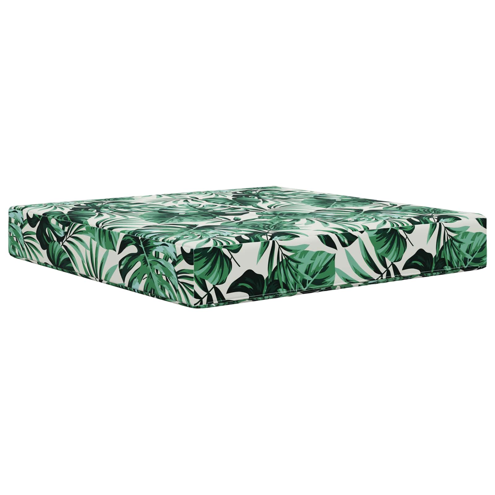 Sofakissen für draußen Blattmuster 60 x 60 x 8 cm Polyester