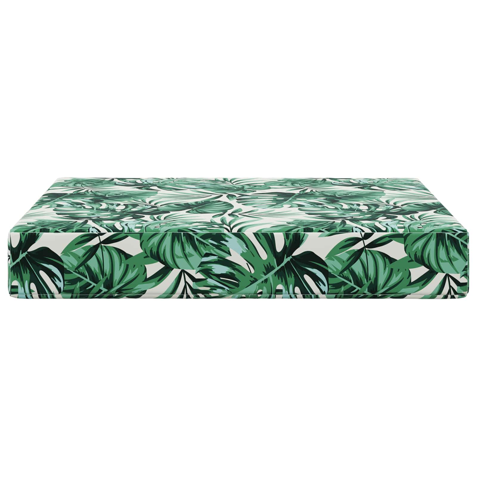 Sofakissen für draußen Blattmuster 60 x 60 x 8 cm Polyester