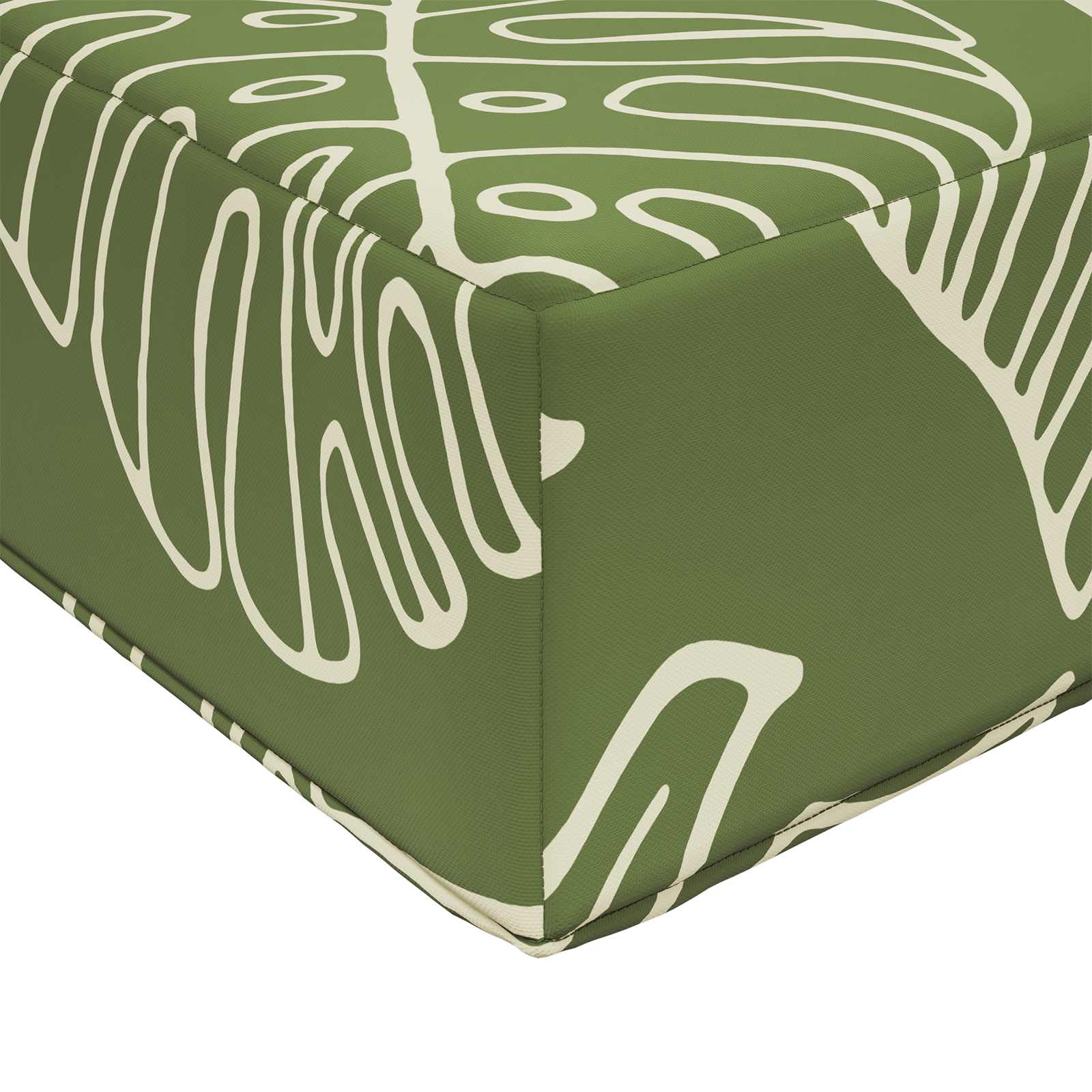 Sofakissen für draußen Blattdesign 60 x 60 x 8 cm Polyester