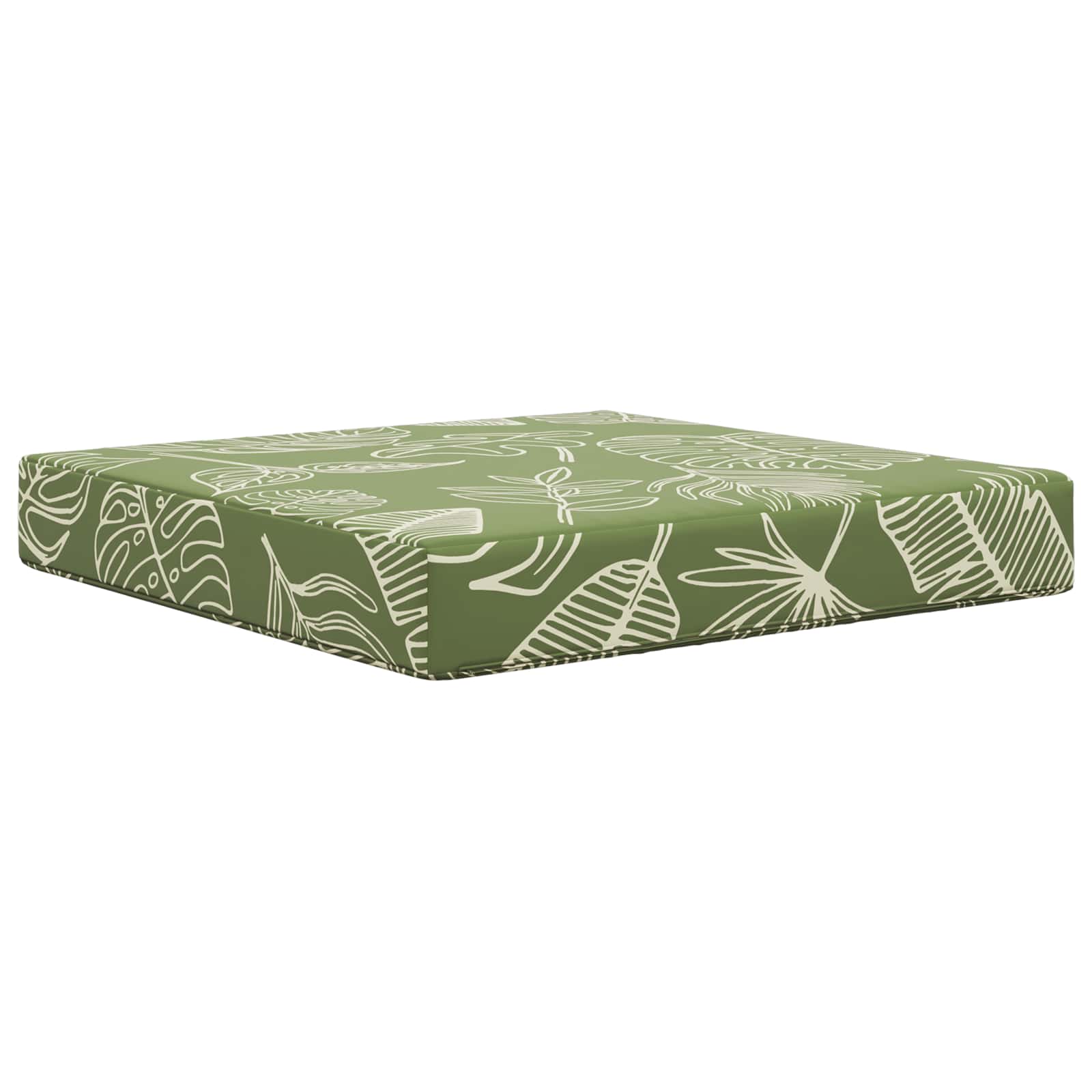 Sofakissen für draußen Blattdesign 60 x 60 x 8 cm Polyester