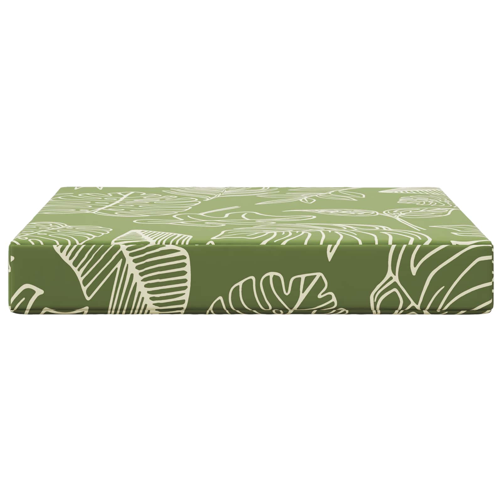 Sofakissen für draußen Blattdesign 60 x 60 x 8 cm Polyester