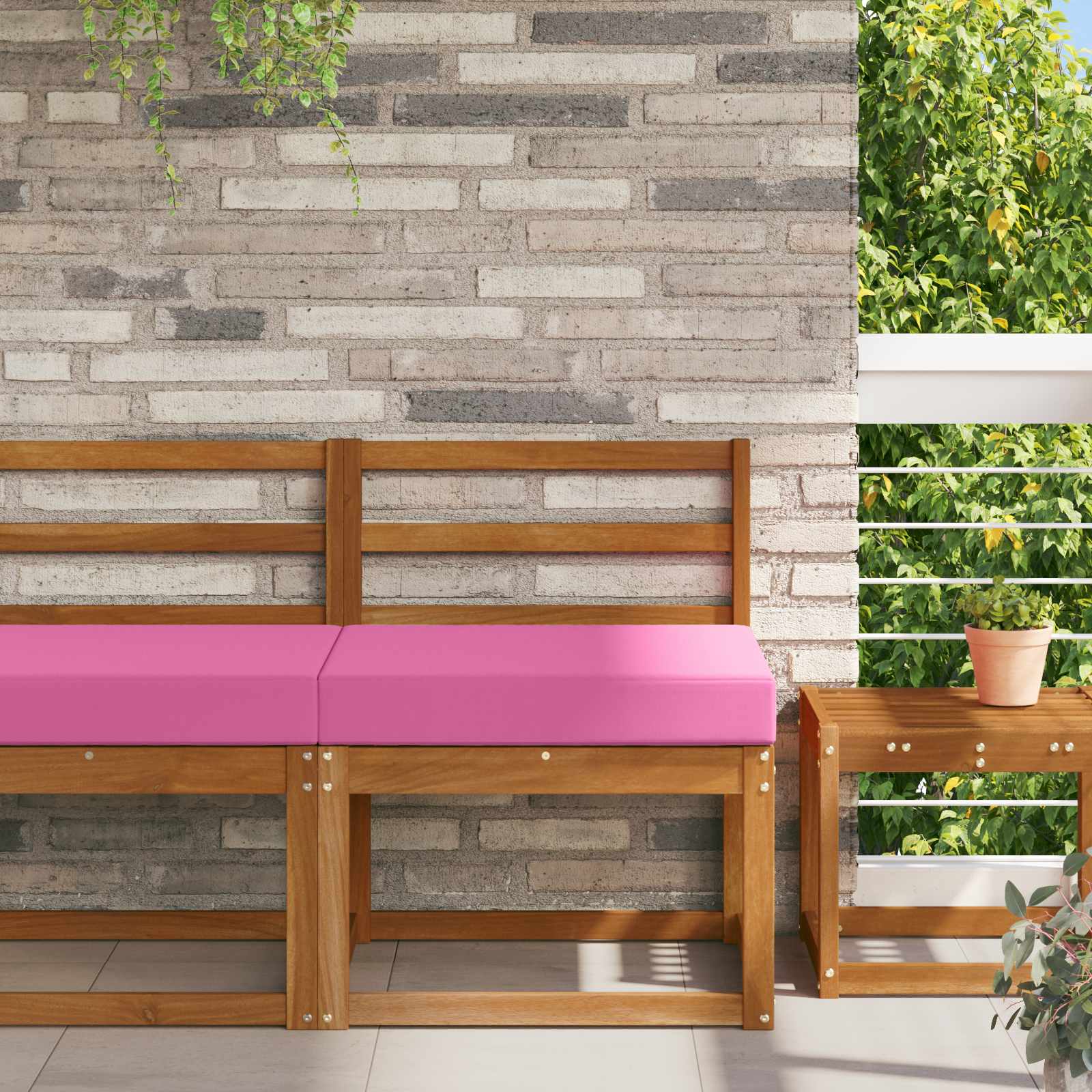 Sofakissen für draußen Rosa 60 x 60 x 8 cm Polyester