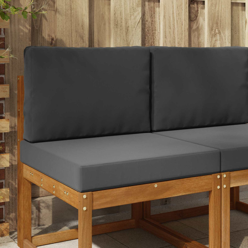 Sofakissen für draußen 2 pcs Anthrazit Polyester