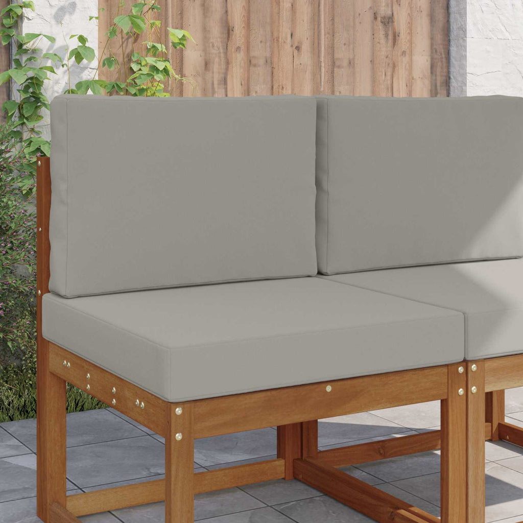 Sofakissen für draußen 2 pcs Grau Polyester