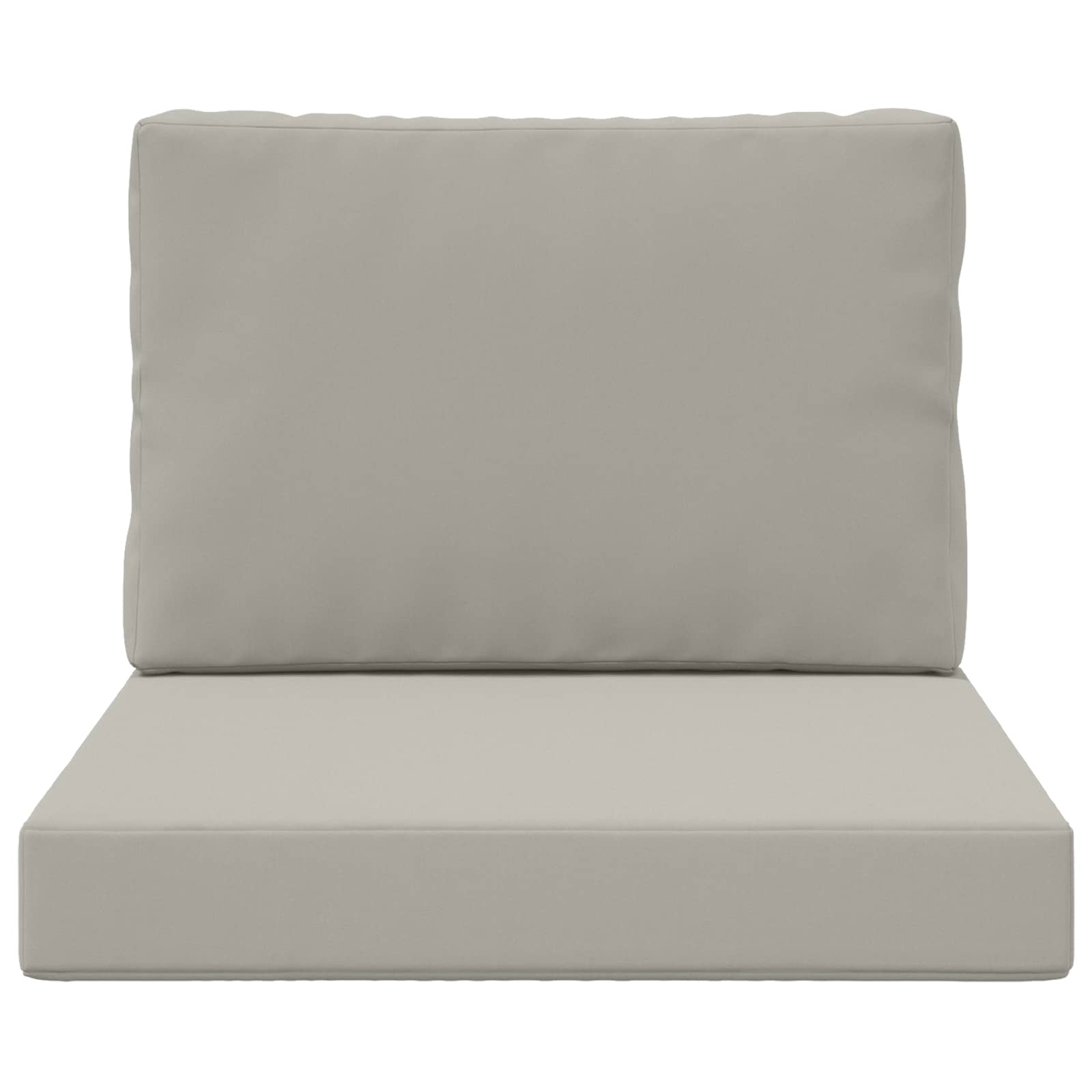 Sofakissen für draußen 2 pcs Grau Polyester