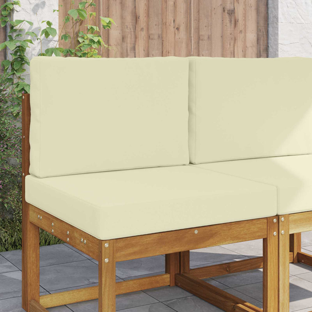 Sofakissen für draußen 2 pcs Creme Polyester
