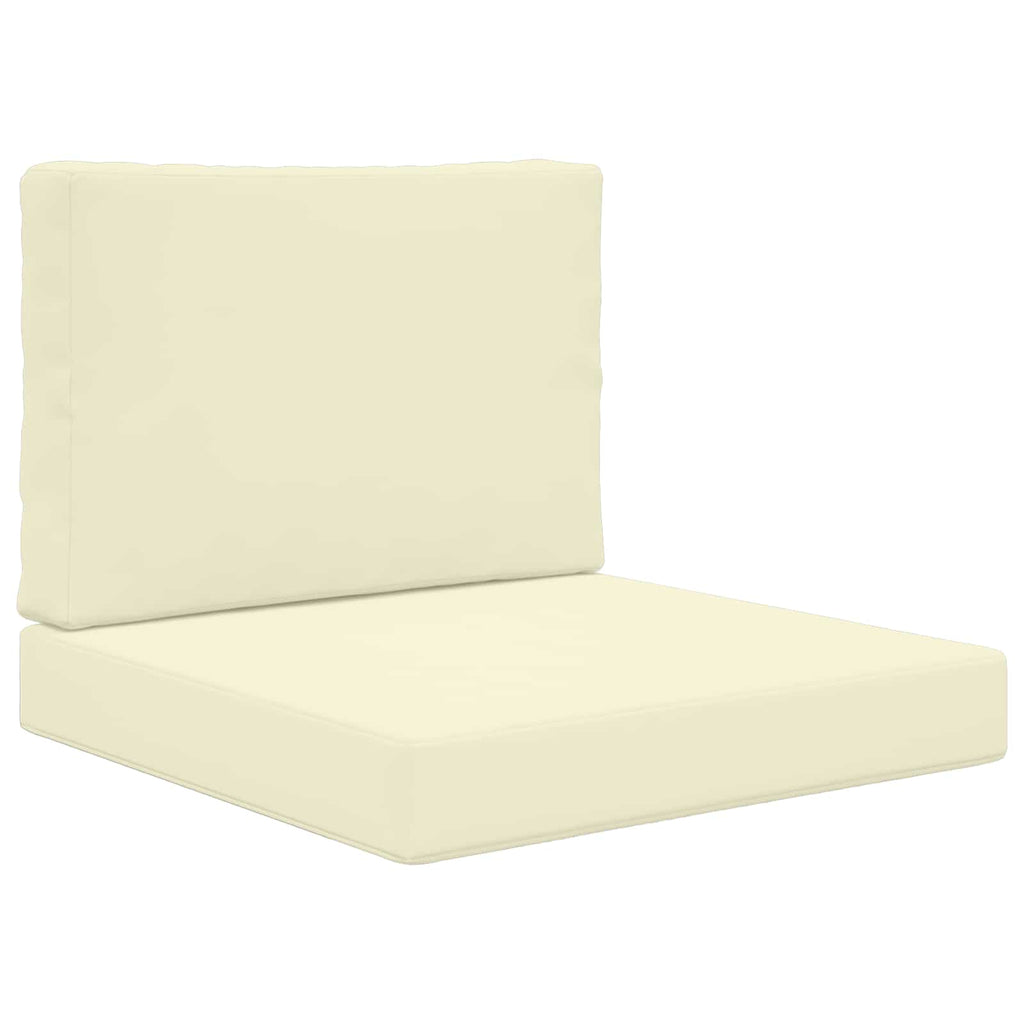 Sofakissen für draußen 2 pcs Creme Polyester