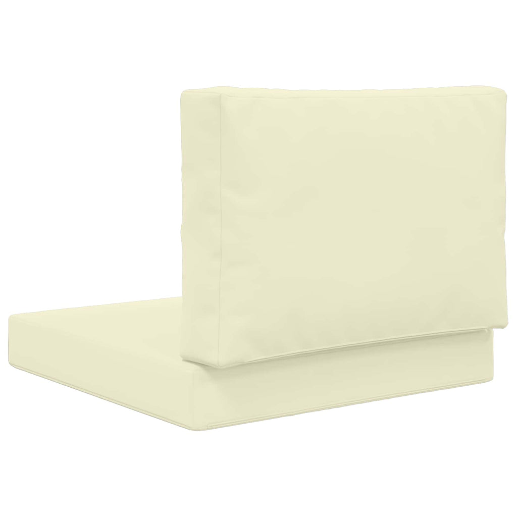 Sofakissen für draußen 2 pcs Creme Polyester