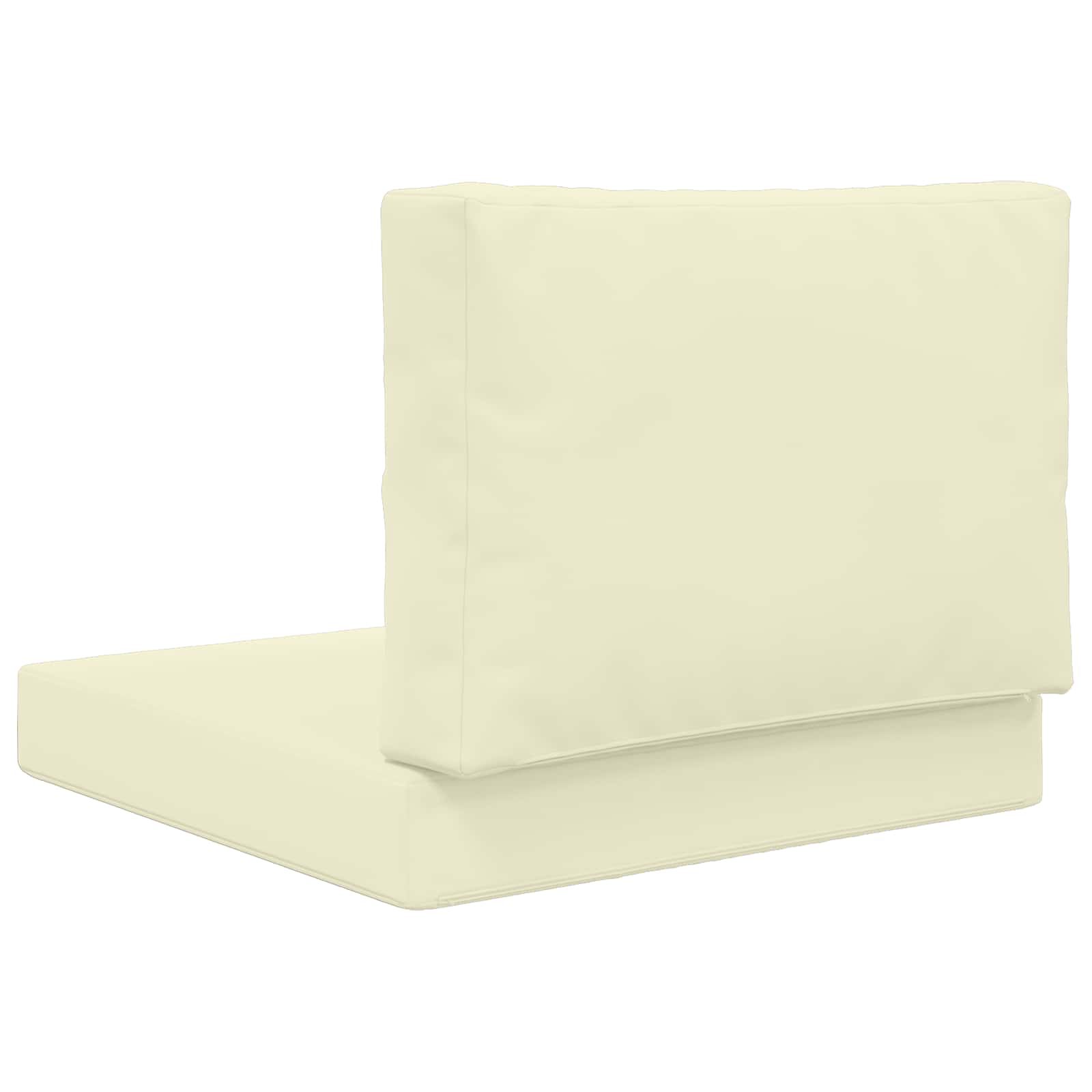 Sofakissen für draußen 2 pcs Creme Polyester