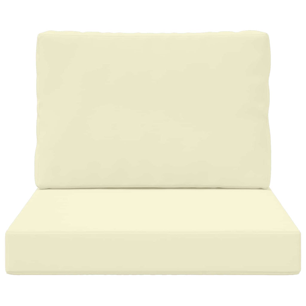 Sofakissen für draußen 2 pcs Creme Polyester