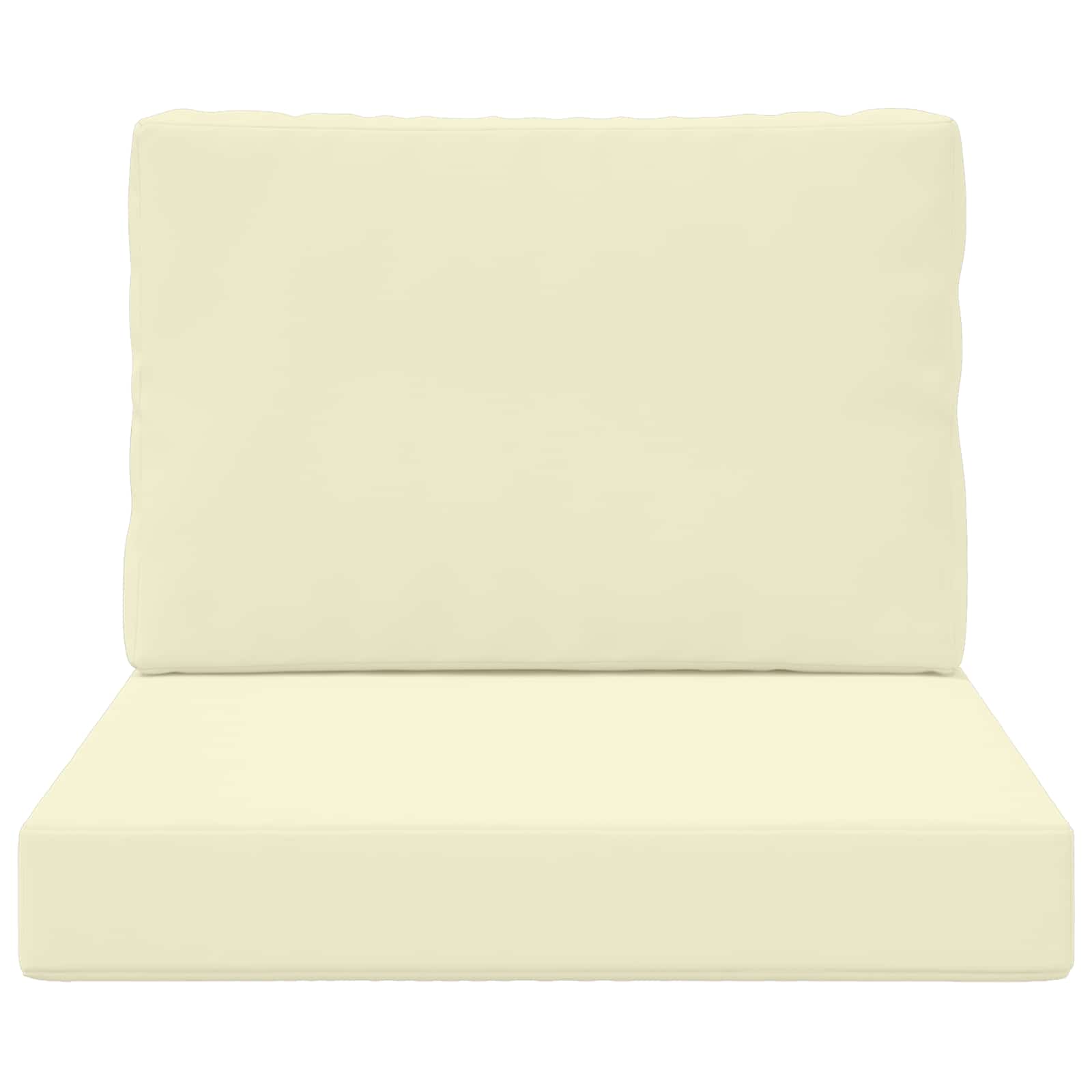 Sofakissen für draußen 2 pcs Creme Polyester