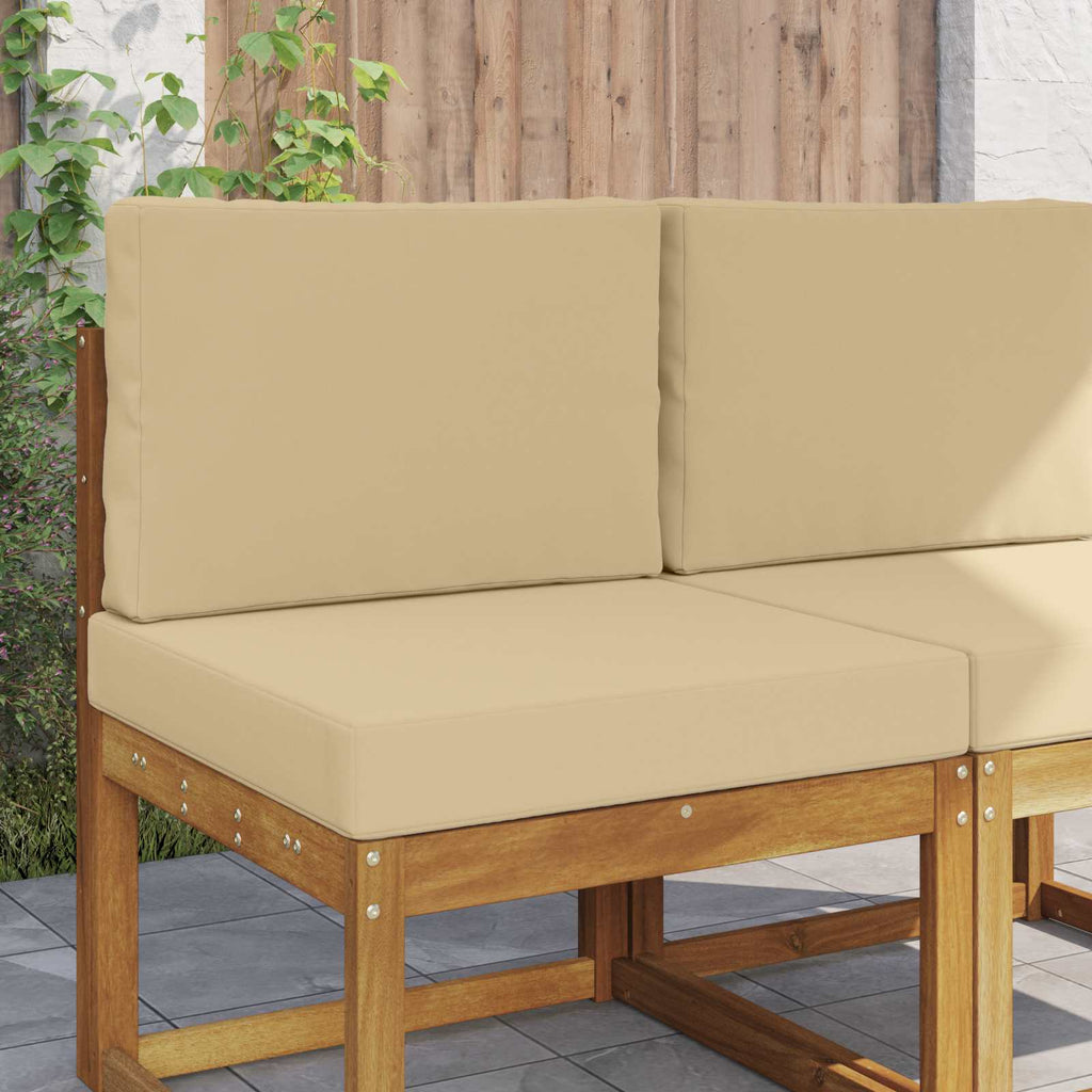 Sofakissen für draußen 2 pcs Beige Polyester