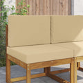 Sofakissen für draußen 2 pcs Beige Polyester