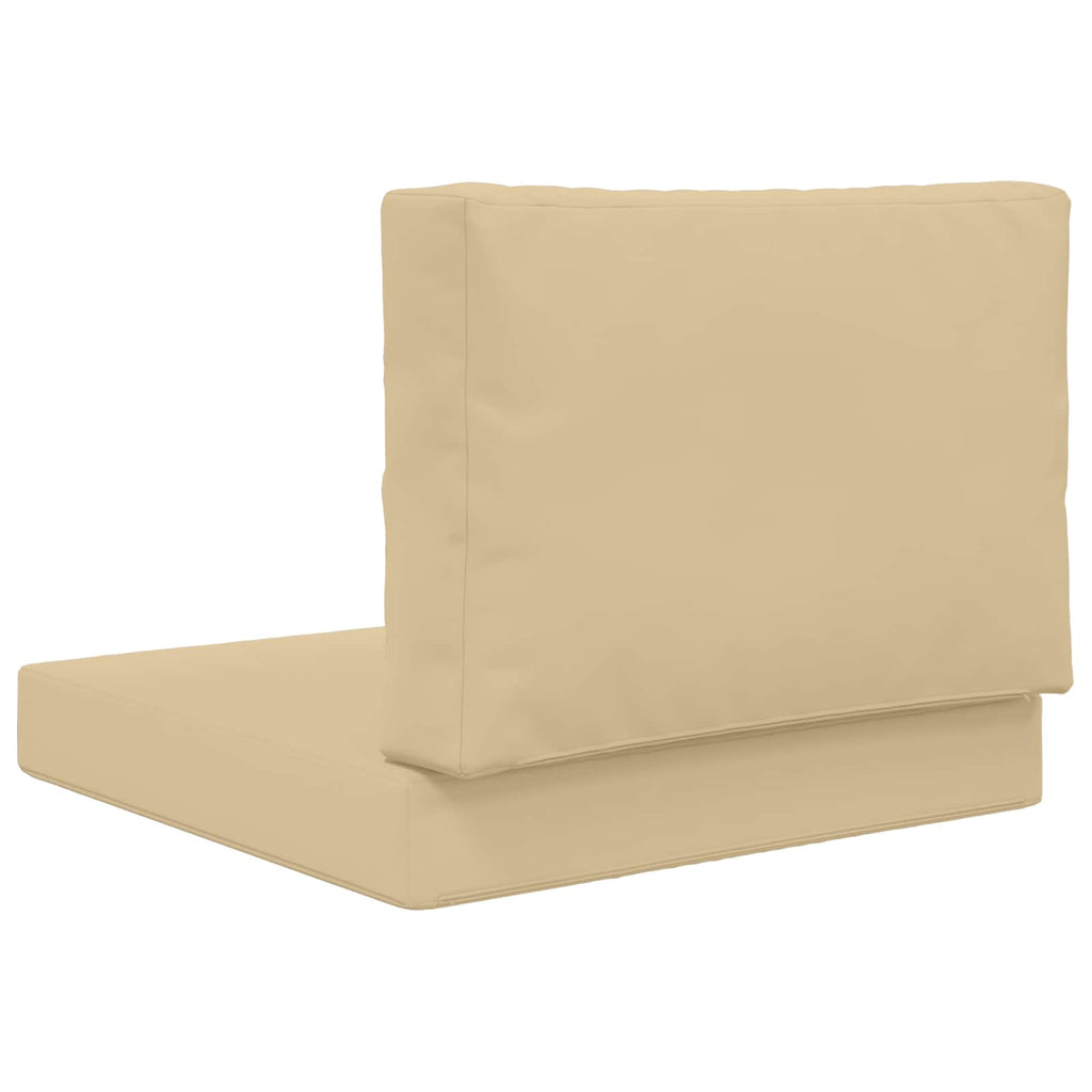 Sofakissen für draußen 2 pcs Beige Polyester