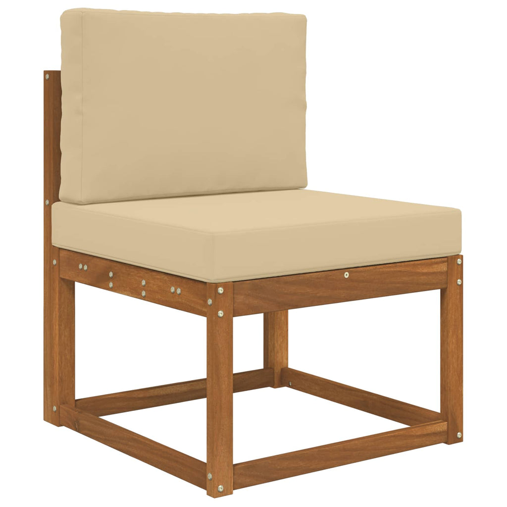 Sofakissen für draußen 2 pcs Beige Polyester