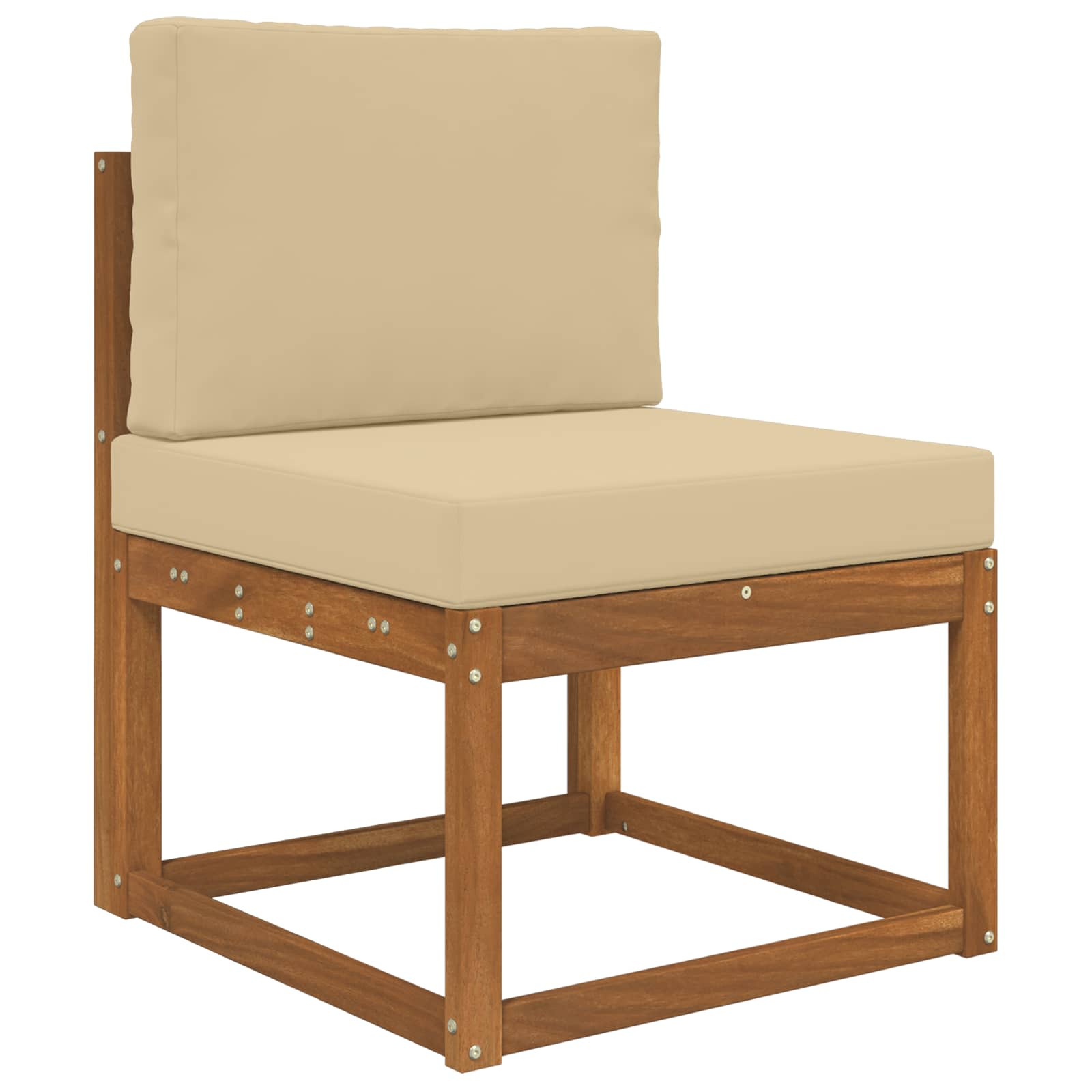 Sofakissen für draußen 2 pcs Beige Polyester