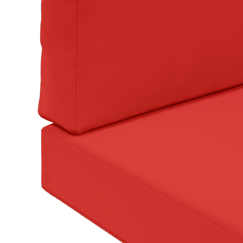 Sofakissen für draußen 2 pcs Rot Polyester