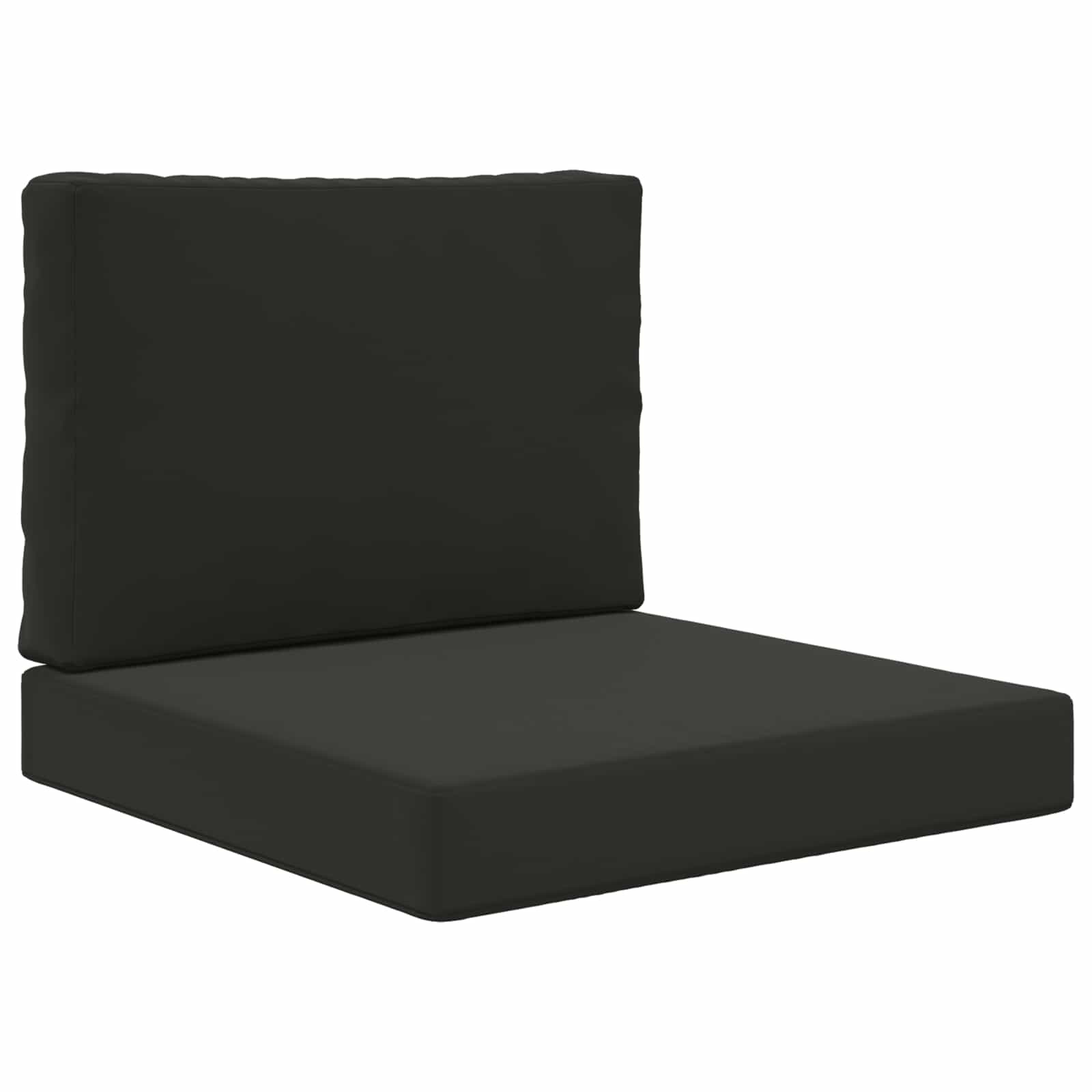 Sofakissen für draußen 2 pcs Schwarz Polyester