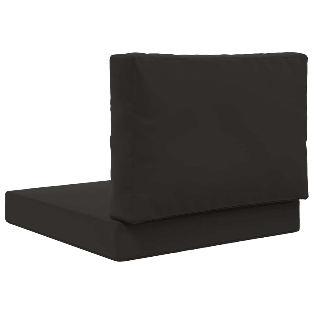 Sofakissen für draußen 2 pcs Schwarz Polyester