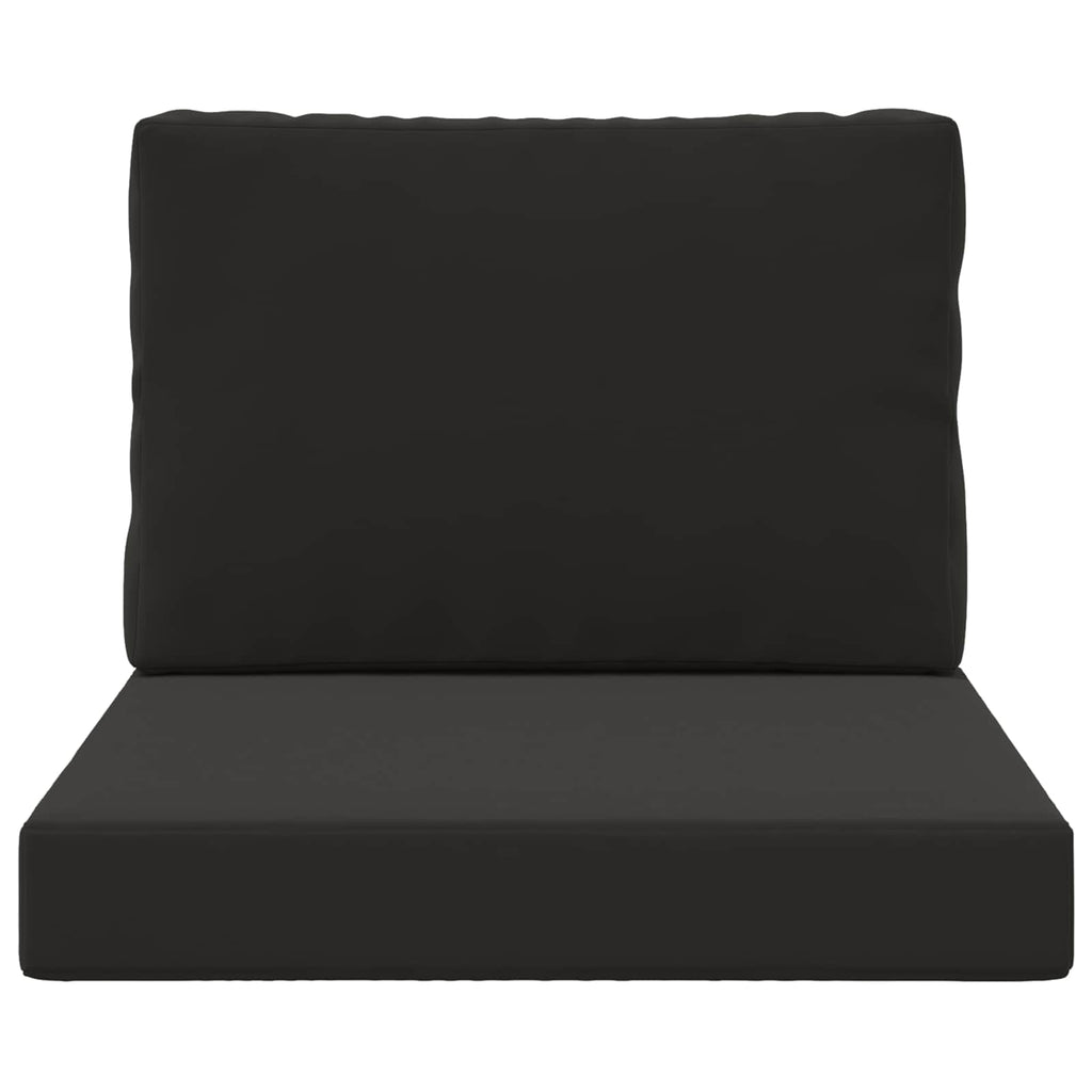 Sofakissen für draußen 2 pcs Schwarz Polyester