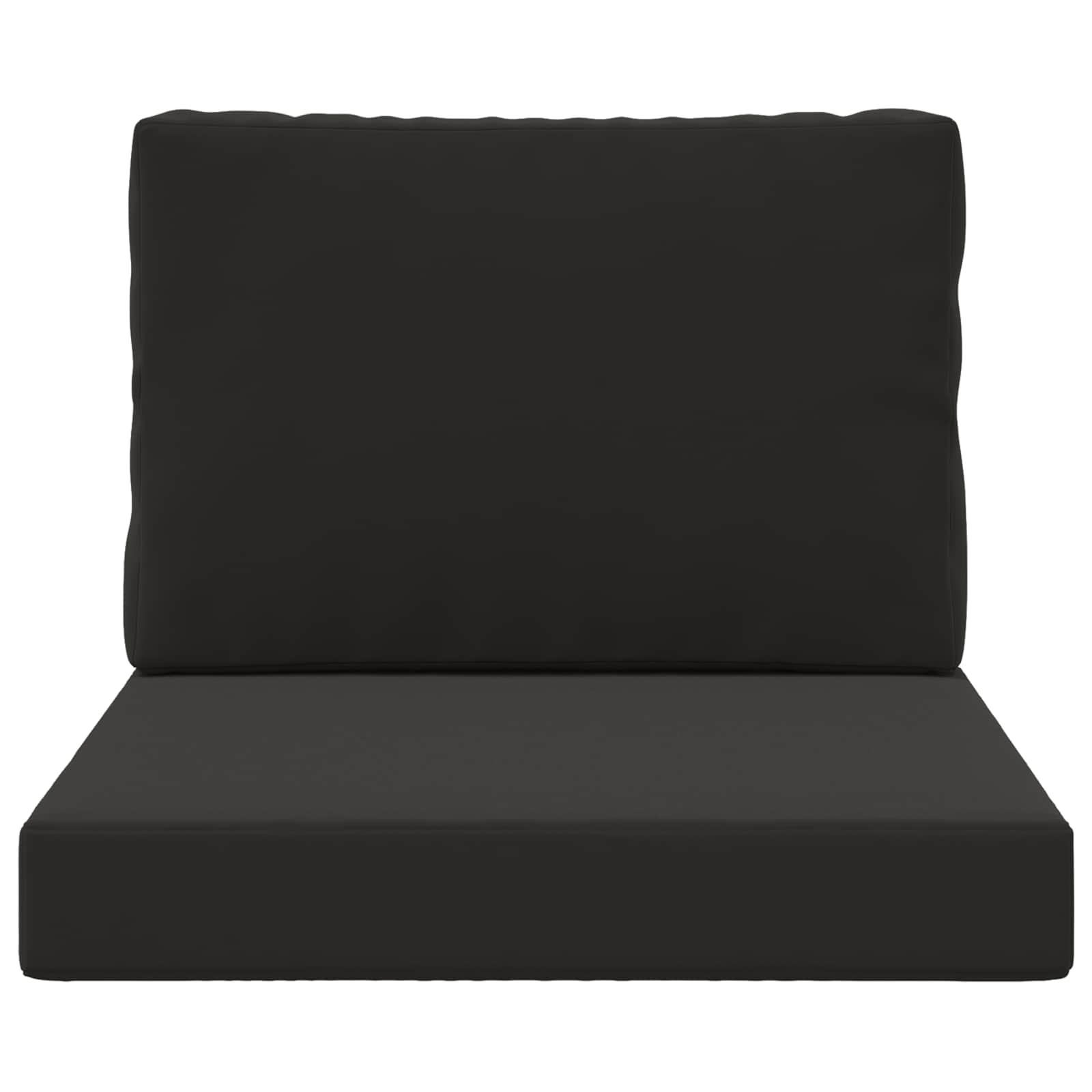 Sofakissen für draußen 2 pcs Schwarz Polyester