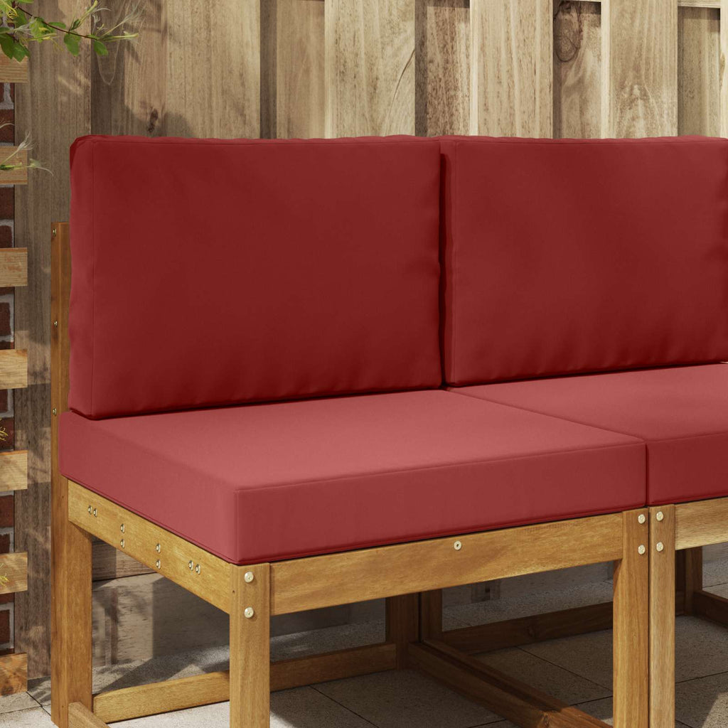 Sofakissen für draußen 2 pcs Weinrot Polyester
