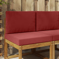 Sofakissen für draußen 2 pcs Weinrot Polyester
