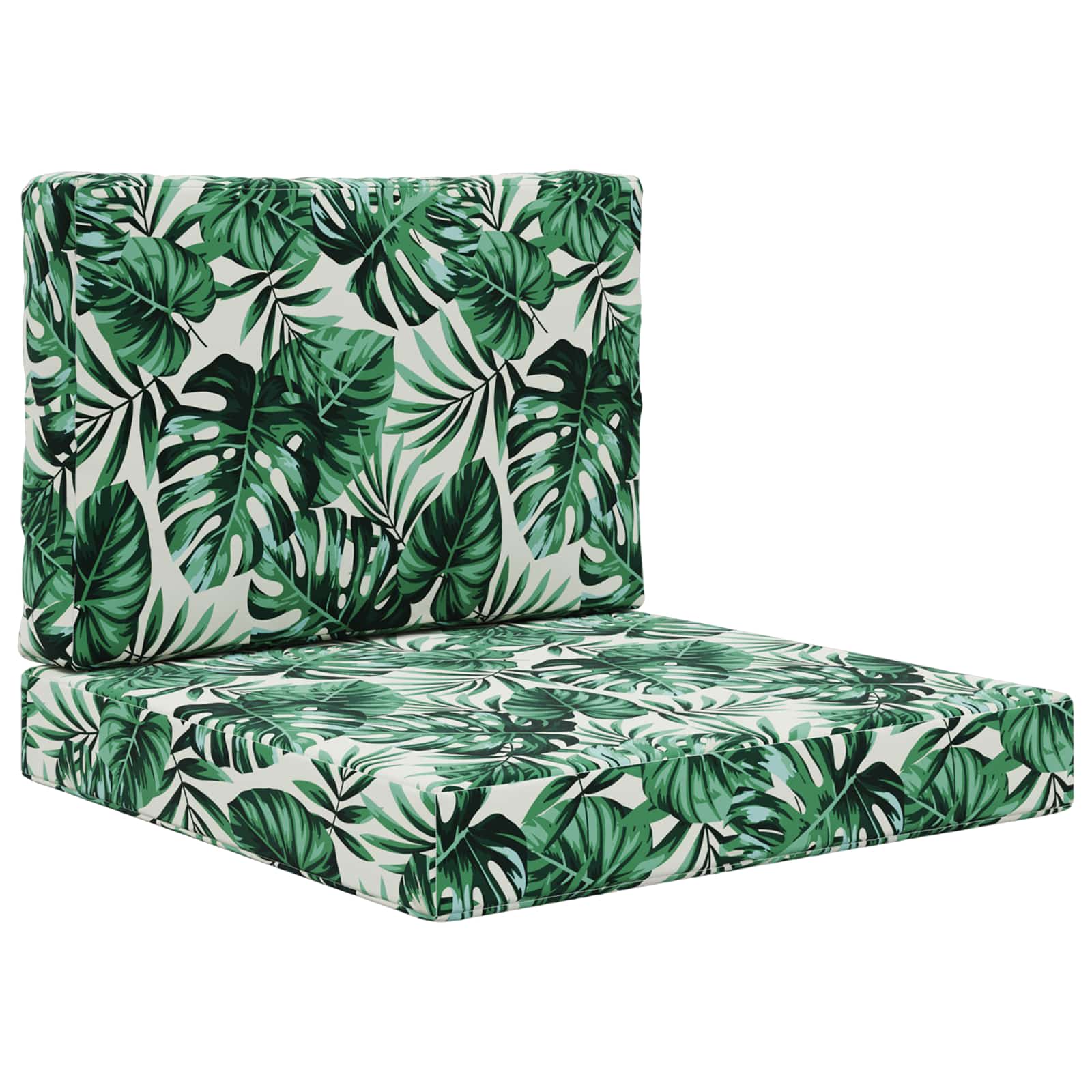 Sofakissen für draußen 2 pcs Blattmuster Polyester