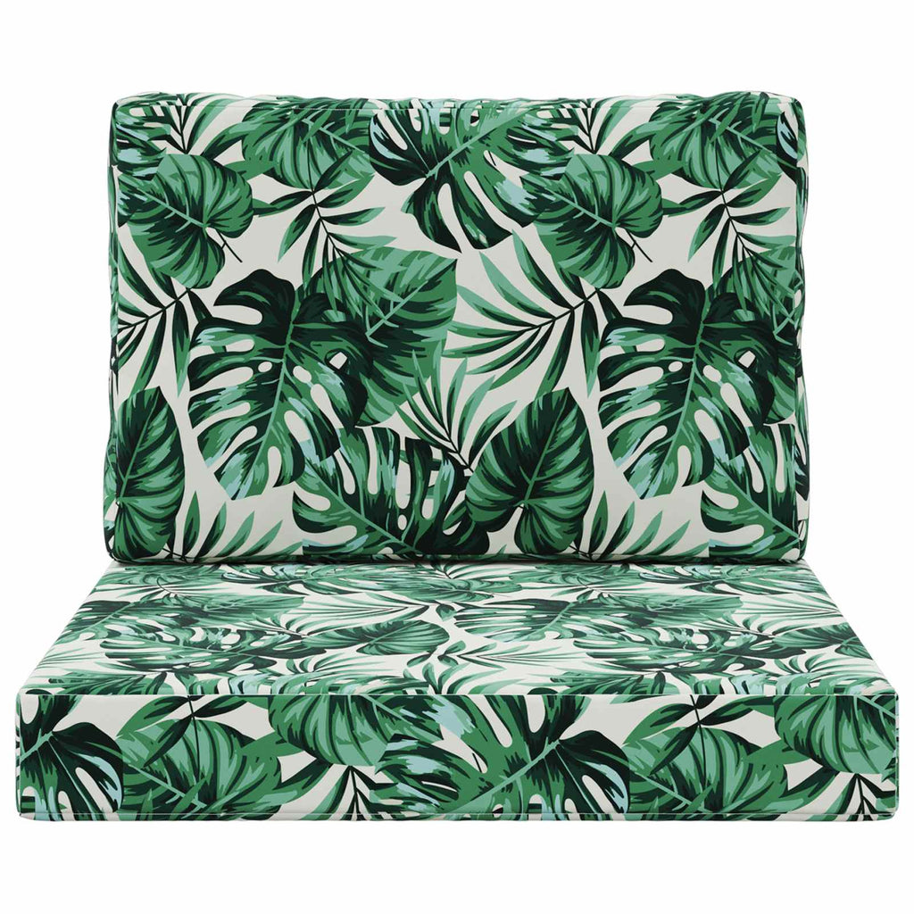 Sofakissen für draußen 2 pcs Blattmuster Polyester