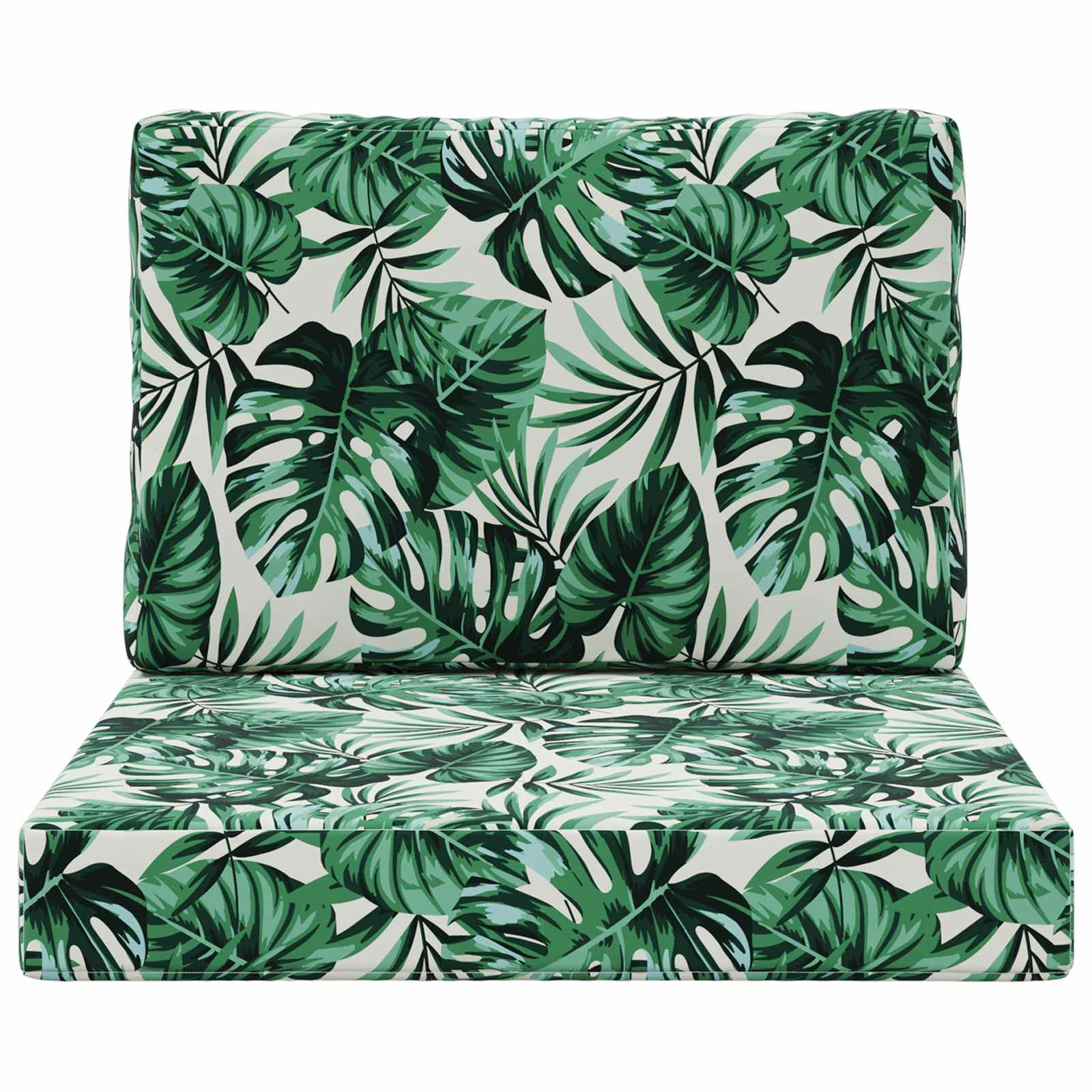 Sofakissen für draußen 2 pcs Blattmuster Polyester