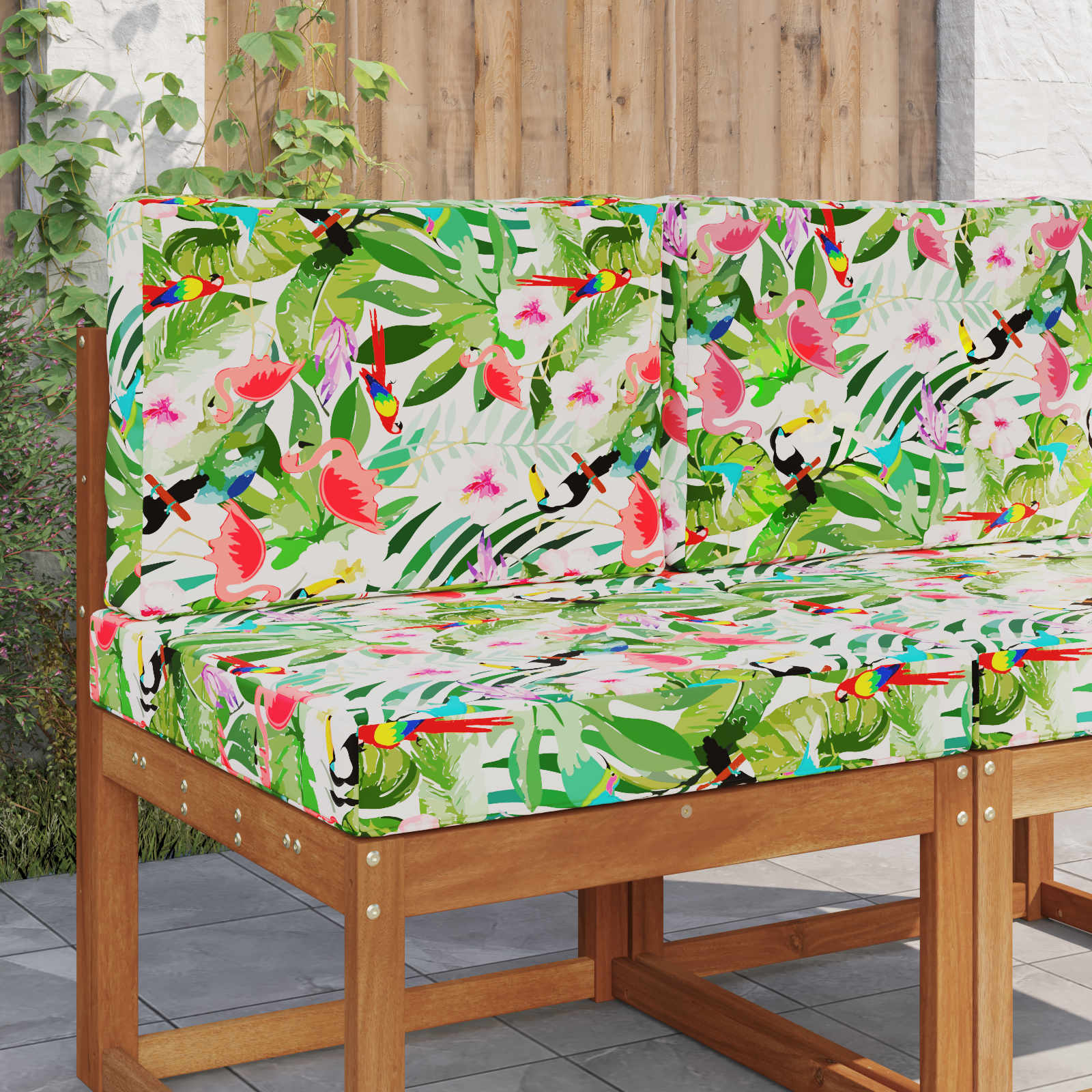 Sofakissen für draußen 2 pcs Bunt Polyester