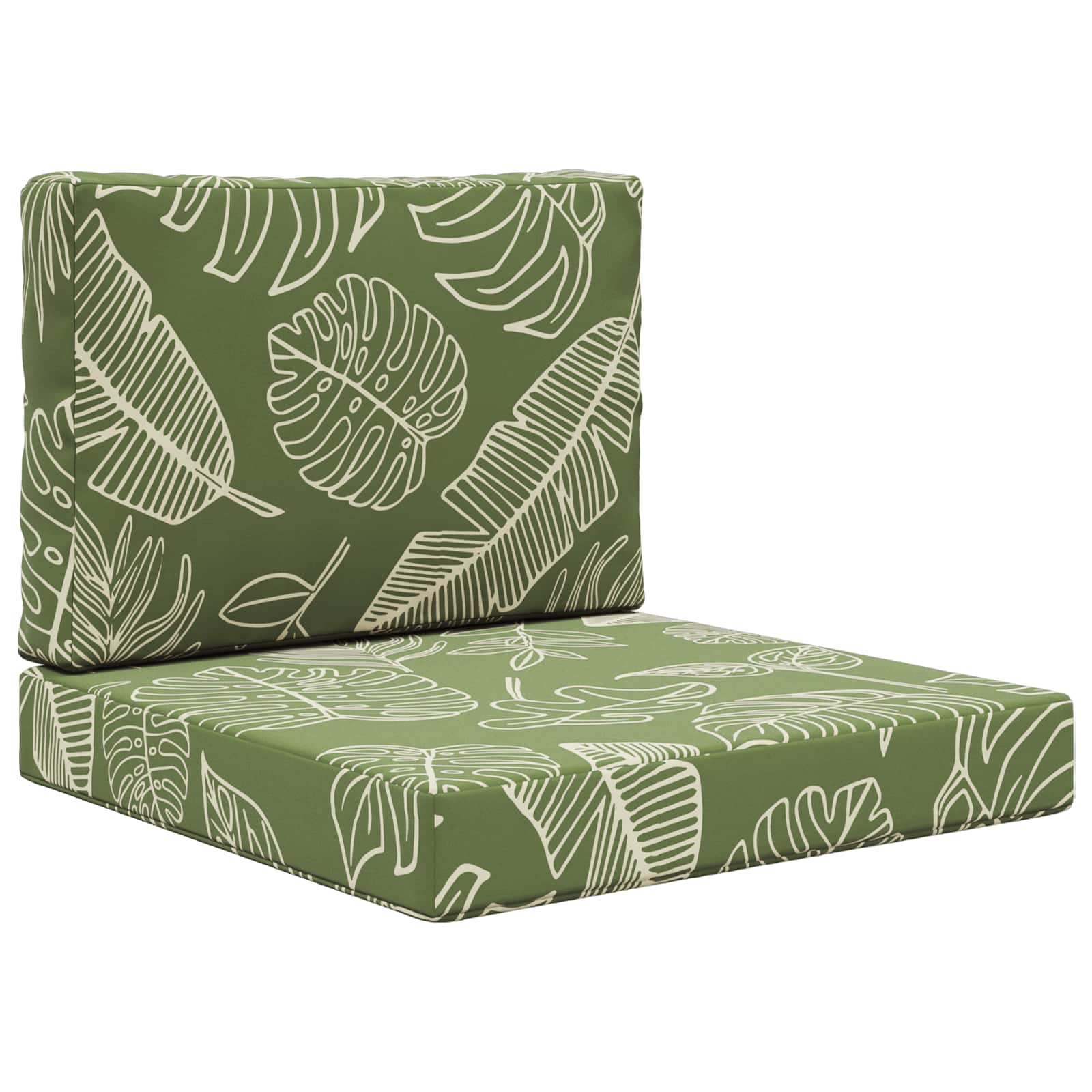 Sofakissen für draußen 2 pcs Blattdesign Polyester