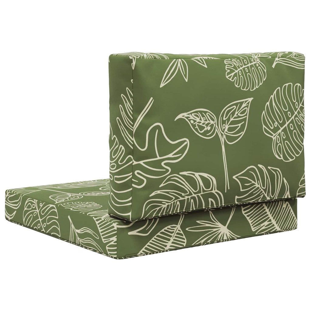 Sofakissen für draußen 2 pcs Blattdesign Polyester
