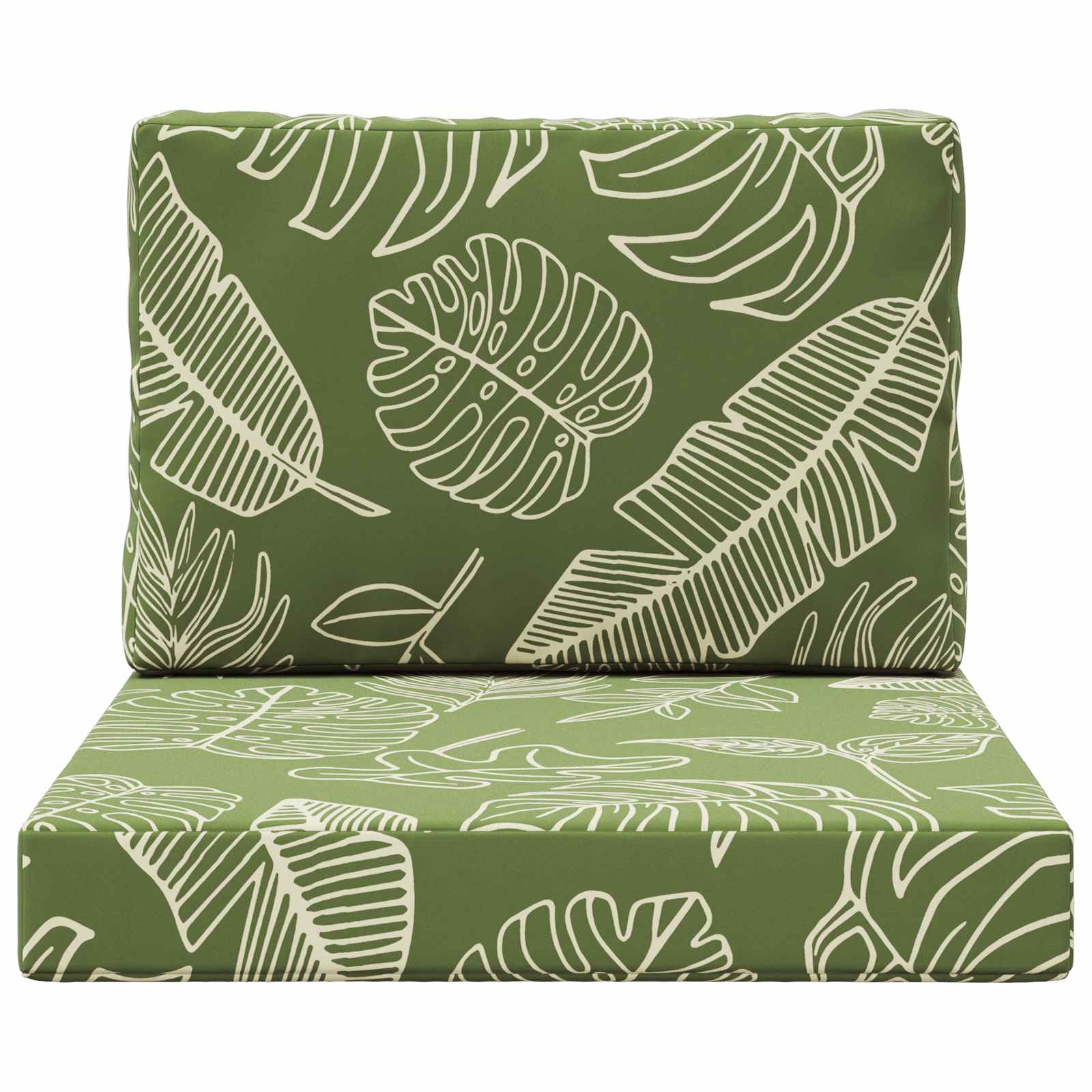 Sofakissen für draußen 2 pcs Blattdesign Polyester