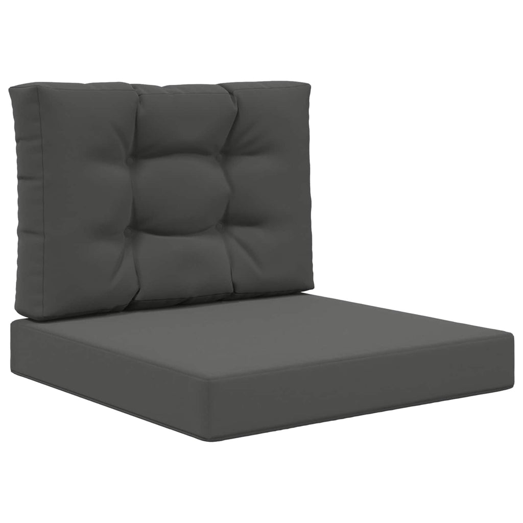 Sofakissen für draußen 2 pcs Anthrazit Polyester