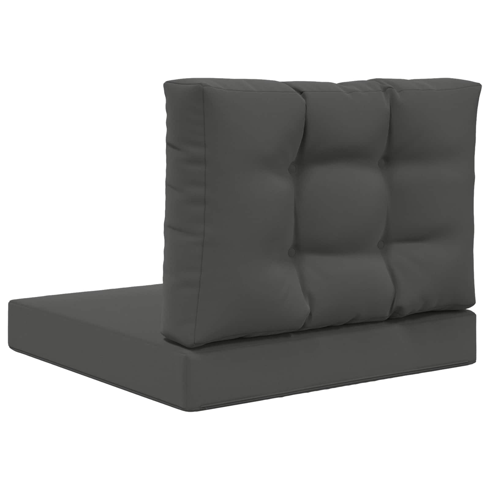 Sofakissen für draußen 2 pcs Anthrazit Polyester