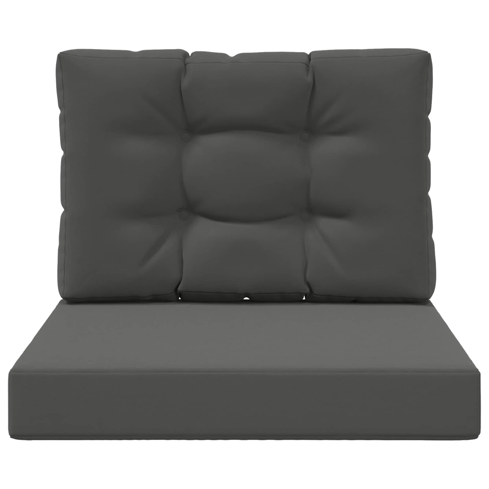 Sofakissen für draußen 2 pcs Anthrazit Polyester