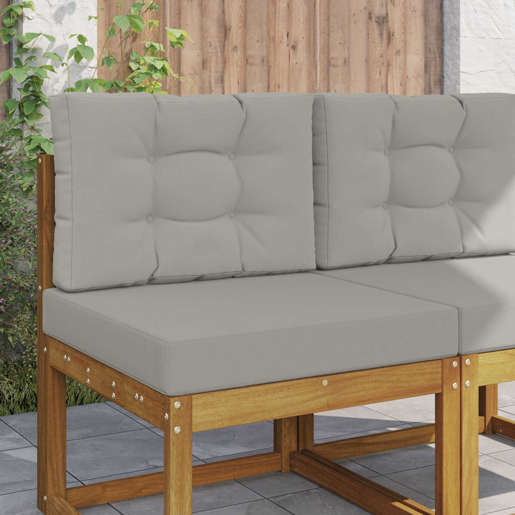 Sofakissen für draußen 2 pcs Grau Polyester
