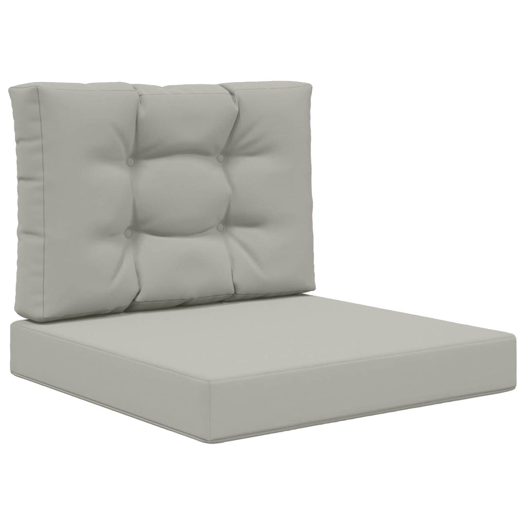 Sofakissen für draußen 2 pcs Grau Polyester