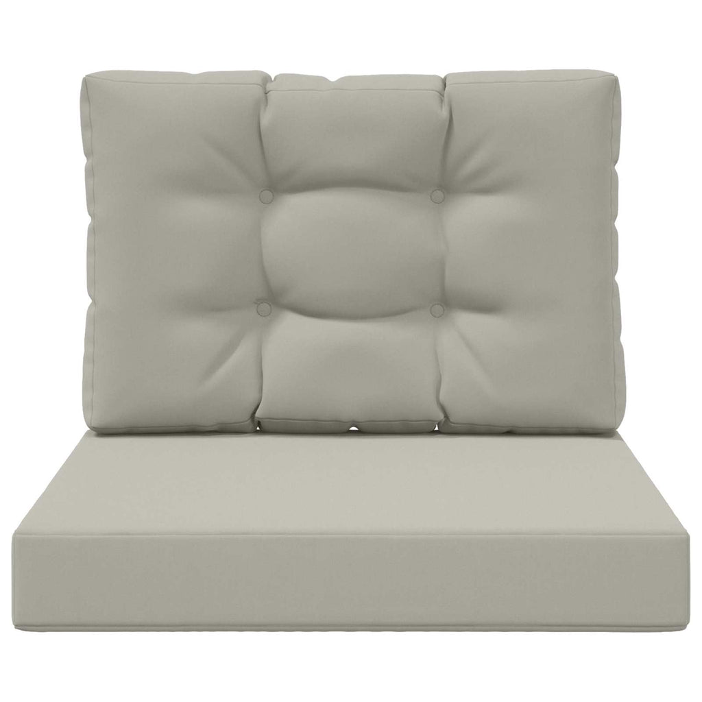 Sofakissen für draußen 2 pcs Grau Polyester