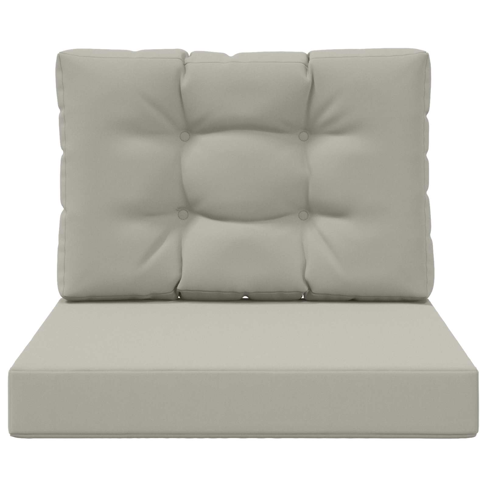 Sofakissen für draußen 2 pcs Grau Polyester
