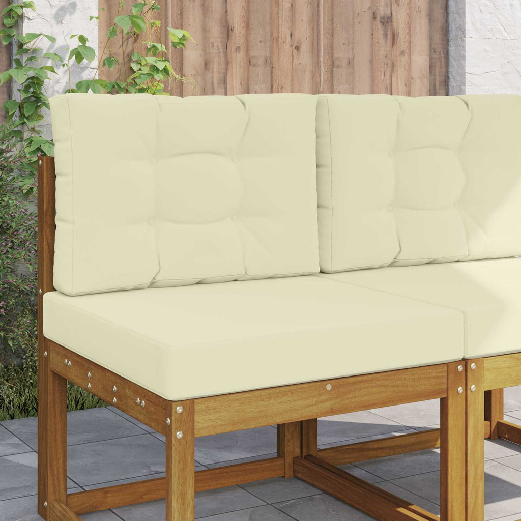 Sofakissen für draußen 2 pcs Creme Polyester