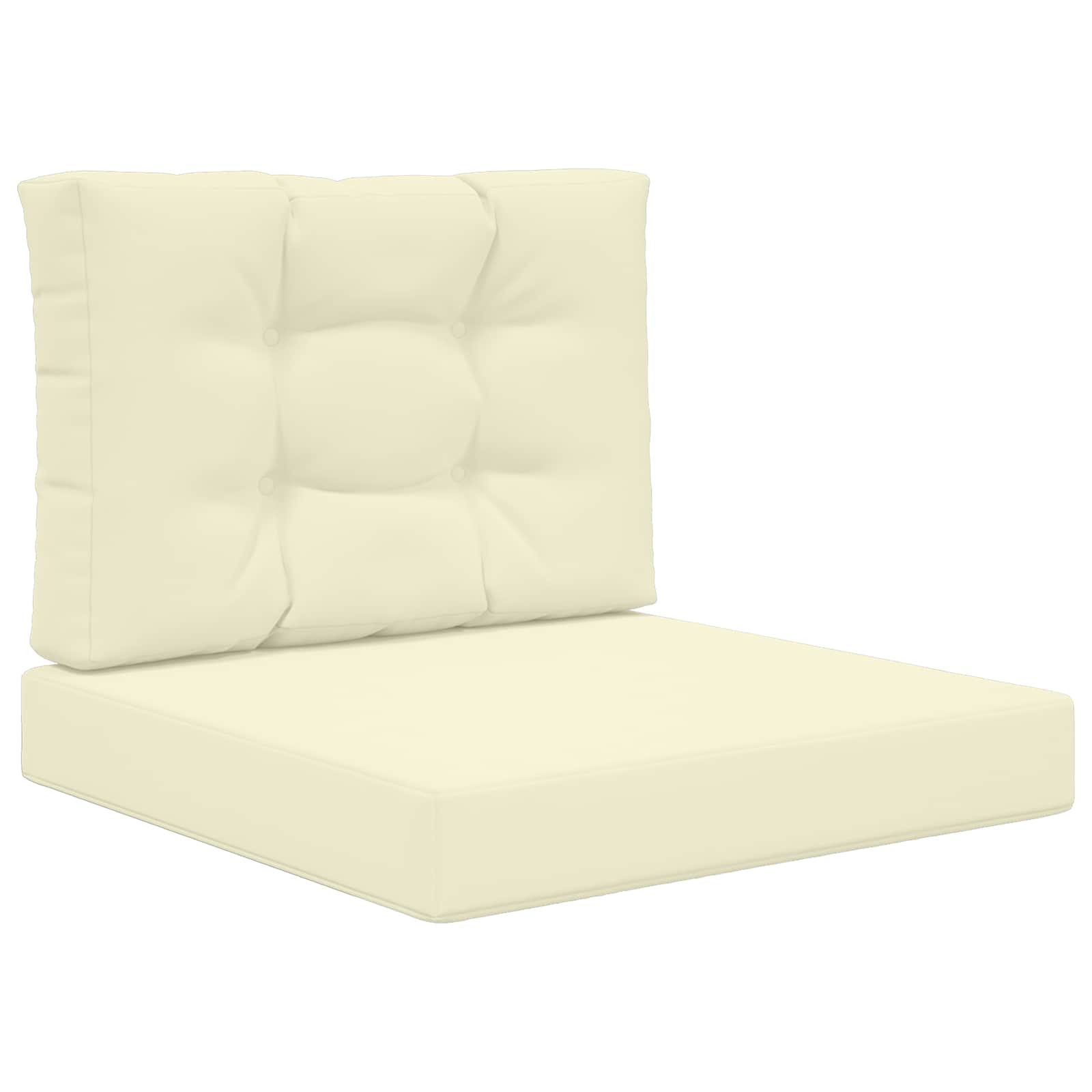Sofakissen für draußen 2 pcs Creme Polyester