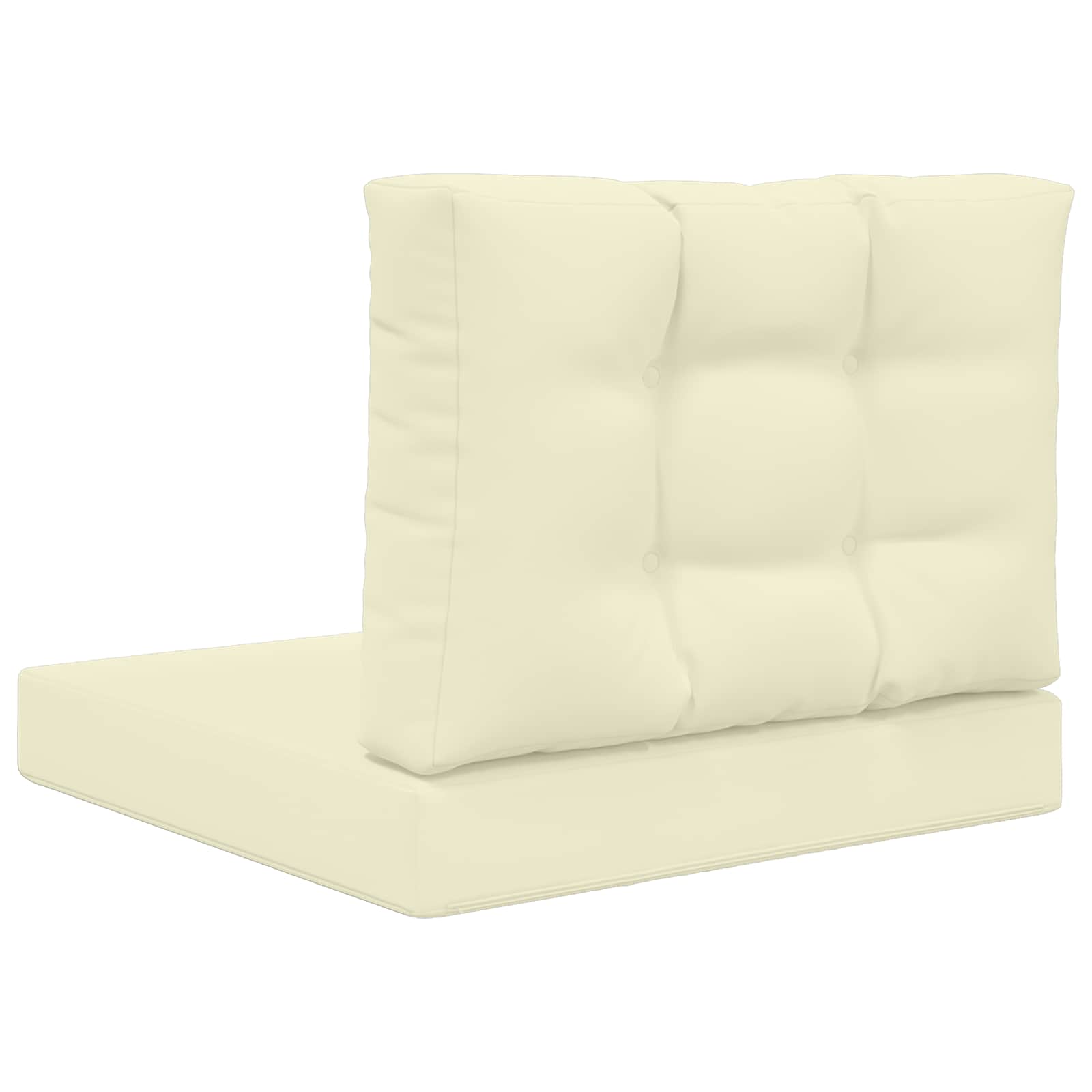 Sofakissen für draußen 2 pcs Creme Polyester