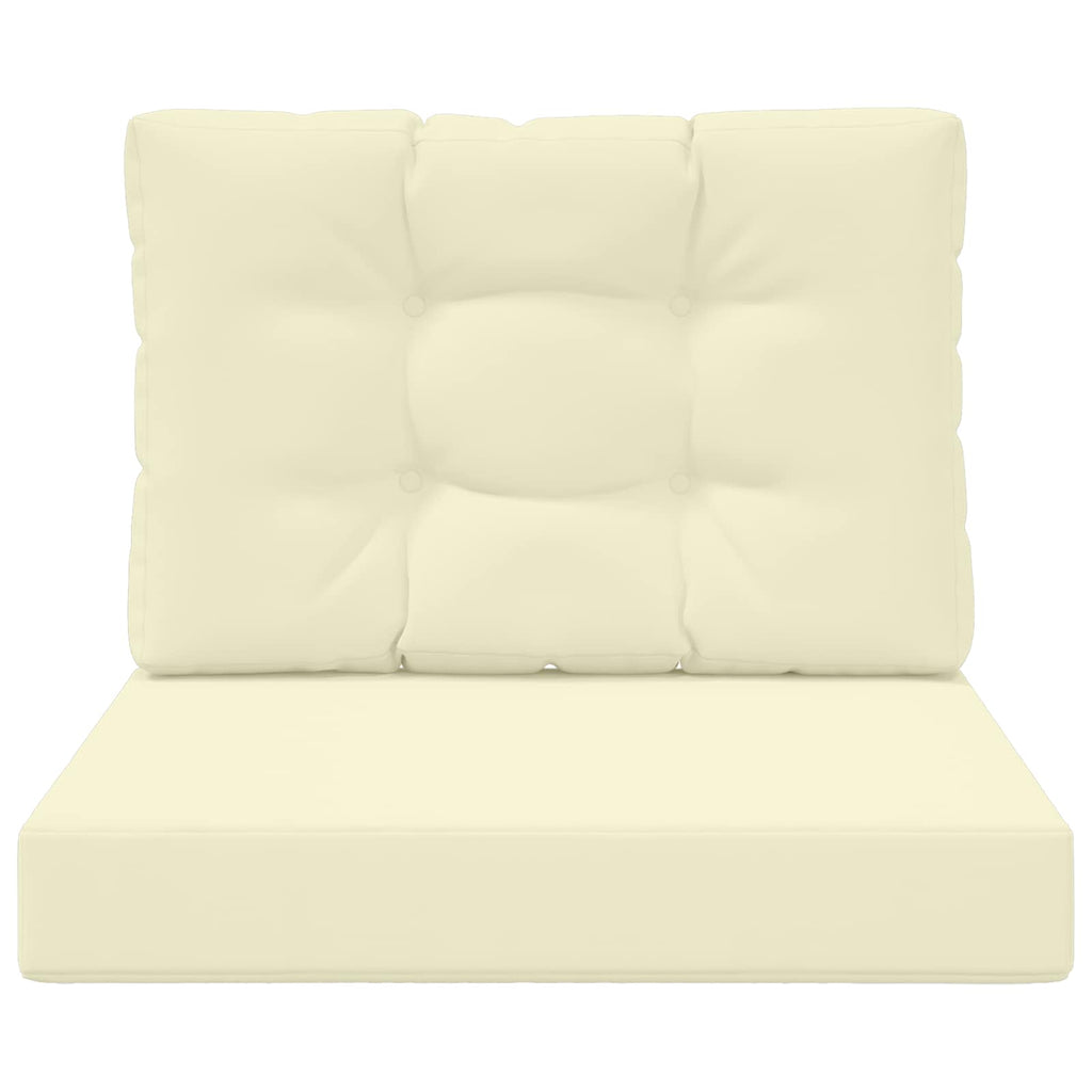 Sofakissen für draußen 2 pcs Creme Polyester