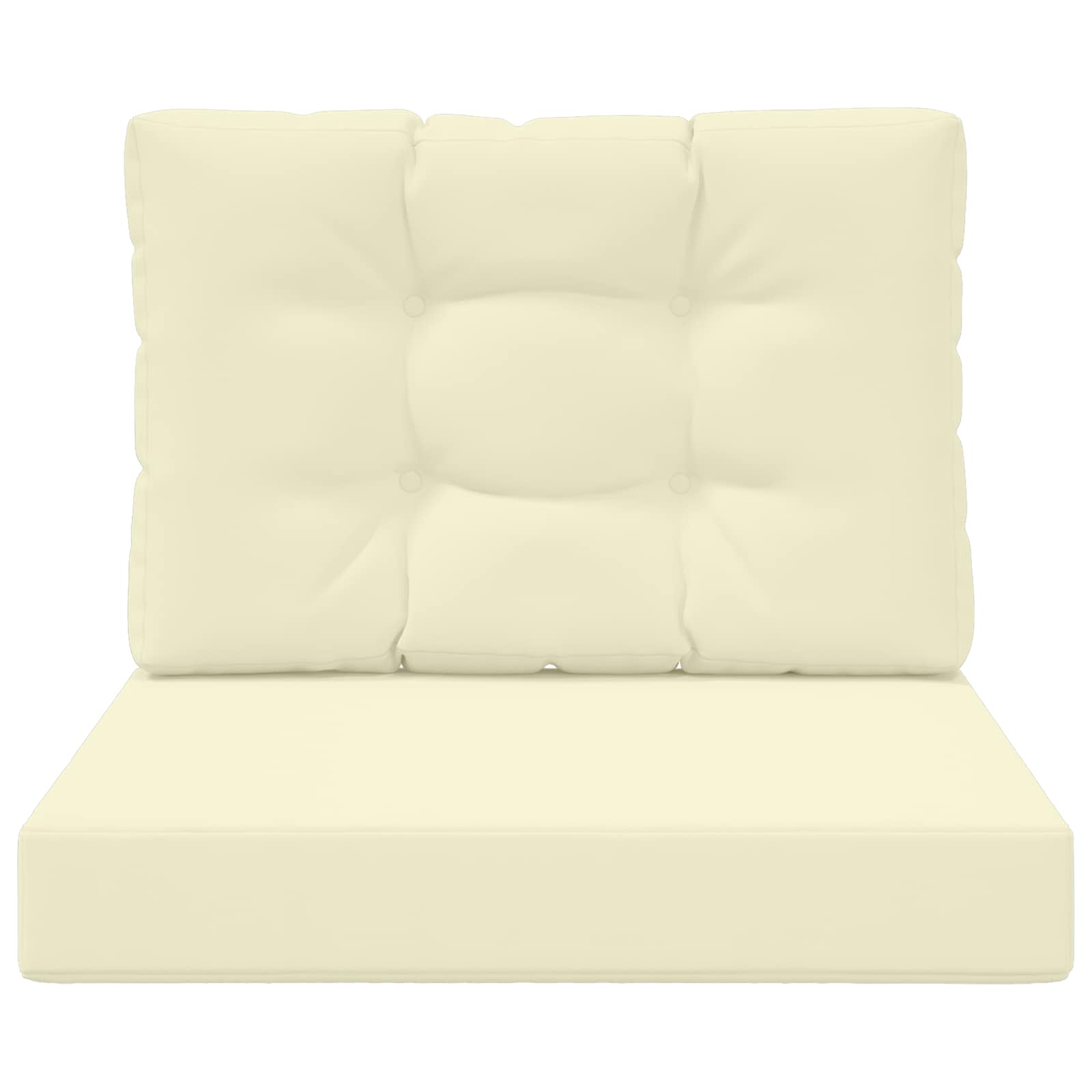Sofakissen für draußen 2 pcs Creme Polyester