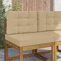 Sofakissen für draußen 2 pcs Beige Polyester
