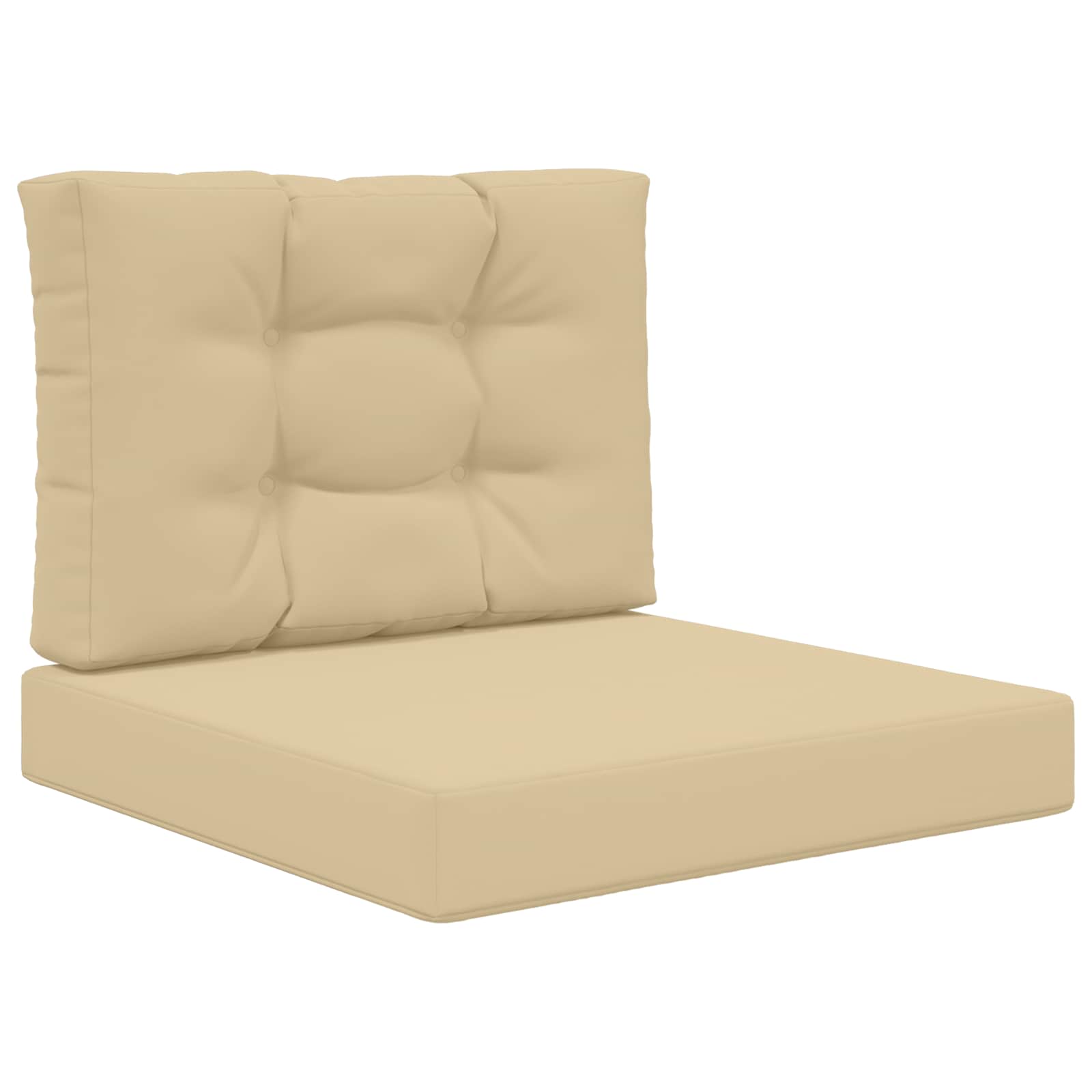 Sofakissen für draußen 2 pcs Beige Polyester