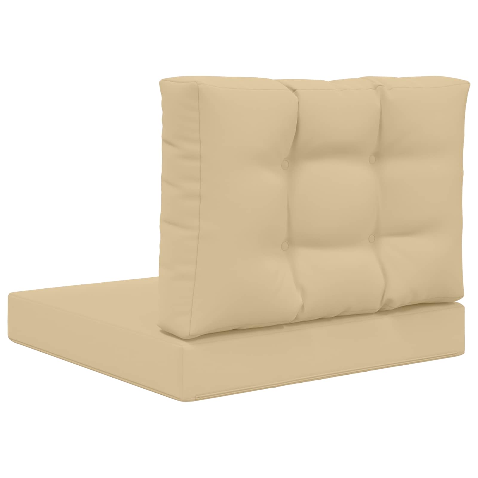 Sofakissen für draußen 2 pcs Beige Polyester